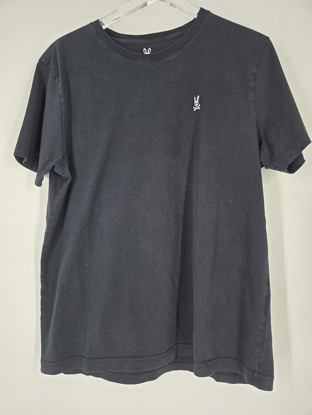 Psycho Bunny Men's Black Classic Crew Neck Logo T-Shirt Tee Size S